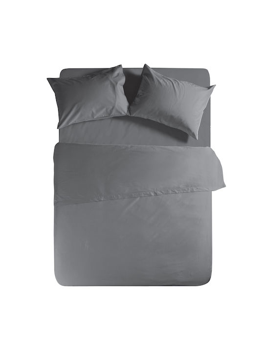 Nef-Nef Basic Super Double Bed Sheet with Rubber Band 160x200x30cm 727 Dark Grey