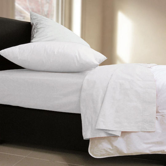 Nef-Nef Homeware Basic Ημίδιπλο 120x200+30εκ. με Λάστιχο 200 White