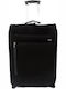 Diplomat Medium The Light Collection Medium Fabric Black Suitcase With 2 Wheels Height 62cm
