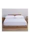 Nef-Nef Homeware Sheet Super-Double with Elastic 160x200+30cm. Jersey 200 White