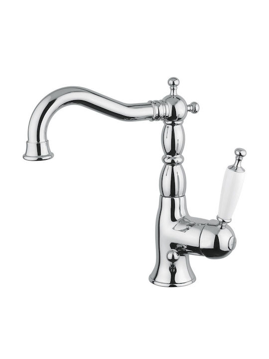 Bugnatese Oxford Mixing Tall Sink Faucet Retro Chrome