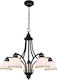 Viokef Clair Pendant Light Brown for 5 Bulbs E27 65cm