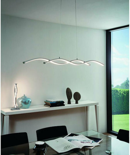 Eglo Lasana Κρεμαστό Φωτιστικό Διάφανο LED Ράγα 120x120εκ.