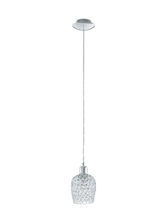 Eglo Bonares1 Pendant Light Single-Light with Crystals for Socket E27 Silver