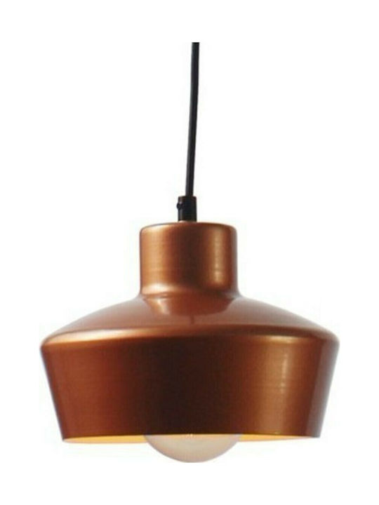 Aca Vintage Κρεμαστό Φωτιστικό Μονόφωτο Καμπάνα με Ντουί E27 σε Χάλκινο Χρώμα