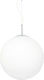 Aca Μοντέρνο Κρεμαστό Φωτιστικό Μονόφωτο Μπάλα με Ντουί E27 σε Λευκό Χρώμα