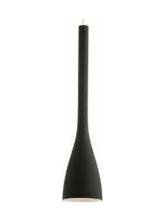 Ideal Lux Flut SP1 Big Hängende Deckenleuchte Einfaches Licht für Fassung E27 Schwarz