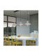 Zambelis Lights Pendant Light Black Rail with Socket E27 105cm