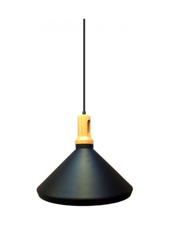 V-TAC Pendul de iluminat Suspendare Bell pentru soclu E27 Negru 3764
