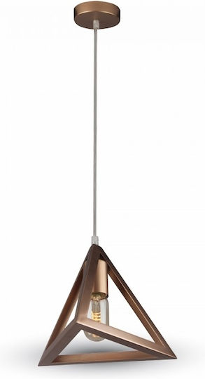 V-TAC Pyramid Lustră Bronz Rețea cu Dulie E27 25x19x125cm.