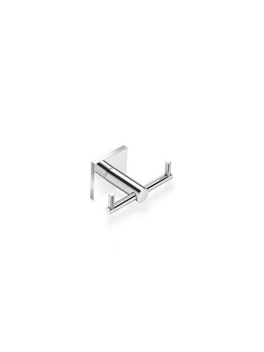 Sanco Tempo Double Wall-Mounted Bathroom Hook Silver 14068-A3