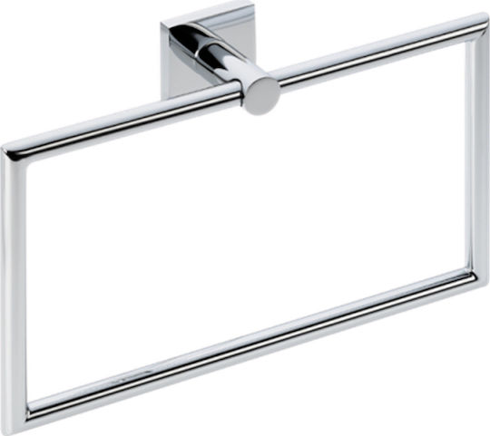 Verdi Delta Single Wall-Mounted Bathroom Ring ​22x14.5cm Silver