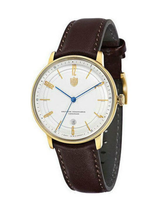 DuFa Bayer Watch Automatic with Brown Leather Strap