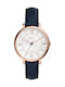 Fossil Watch with Black Leather Strap ES3843