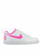 Court Court Borough Low GS Kids Sports Shoes Running with Laces White / Pink Blast