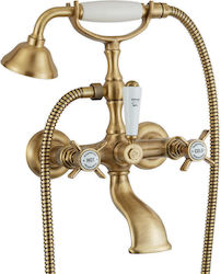 Bugnatese Princeton 800 Retro Bade- / Duscharmatur Badewanne Komplettes Set Bronze