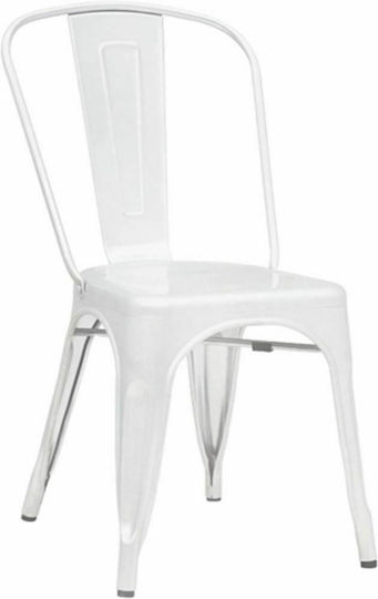 Градински Метален Стол Relix Pro Бял Е5191 45x51x85см