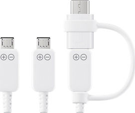 Samsung Редовен USB към Type-C / micro USB Кабел Бял 1.3м (EP-MN930GWEGWW)