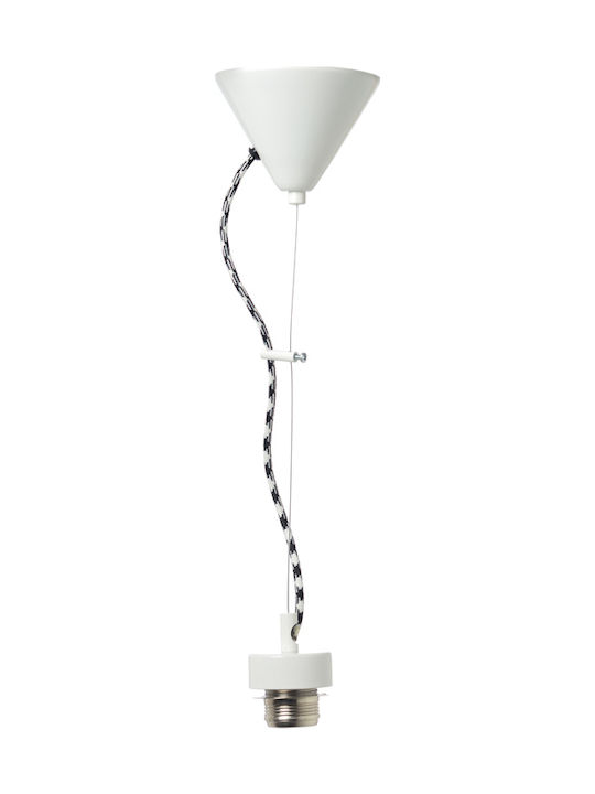 Aca Pendant Light Suspension for Socket E27 White