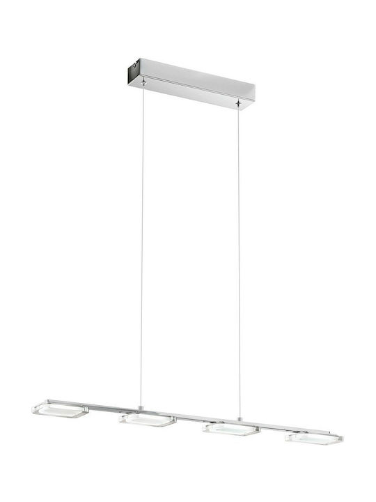 Eglo Cartama Hängelampe LED Schiene mit Warmes Weiß Licht Silber