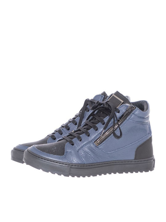MMFW00639 Blue Leather Мъжки Маратонки Син