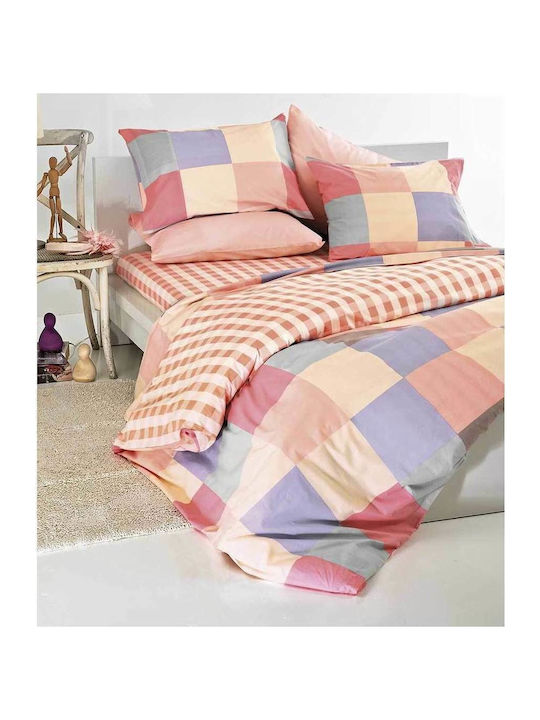 SB Home Bettdecke Einzelbett 160x240cm Colors In Square Mehrfarbig