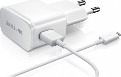 Samsung Ladegerät mit USB-A Anschluss und Kabel Micro-USB 5W Weißs (ETA0U81EWE + ECB-DU4AWE Bulk)