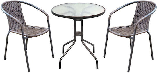 Dining Room Set 3 Pieces Anthracite Dining Room Set 3 Pieces Anthracite