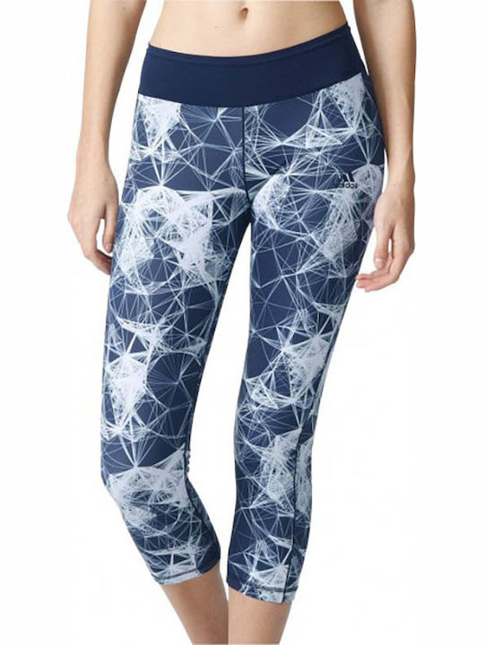 Adidas All Over Graphic Ausbildung Frauen Capri Leggings Blau