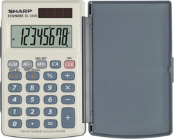 Sharp Calculator Pocket 8 Digits in Silver Color