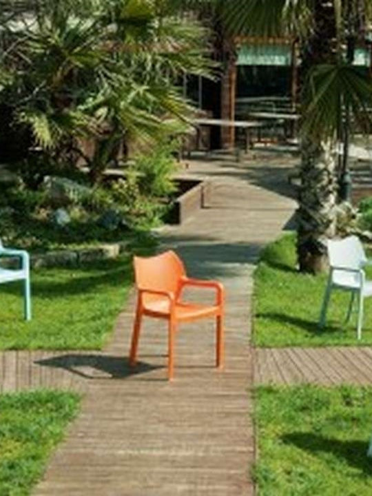 Outdoor-Stuhl Polypropylen Diva Silver Grey 57x...
