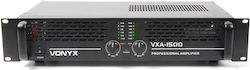 Vonyx VXA-1500 PA Power Amplifier 2 Channels 750W/4Ω 450W/8Ω with Cooling System Black