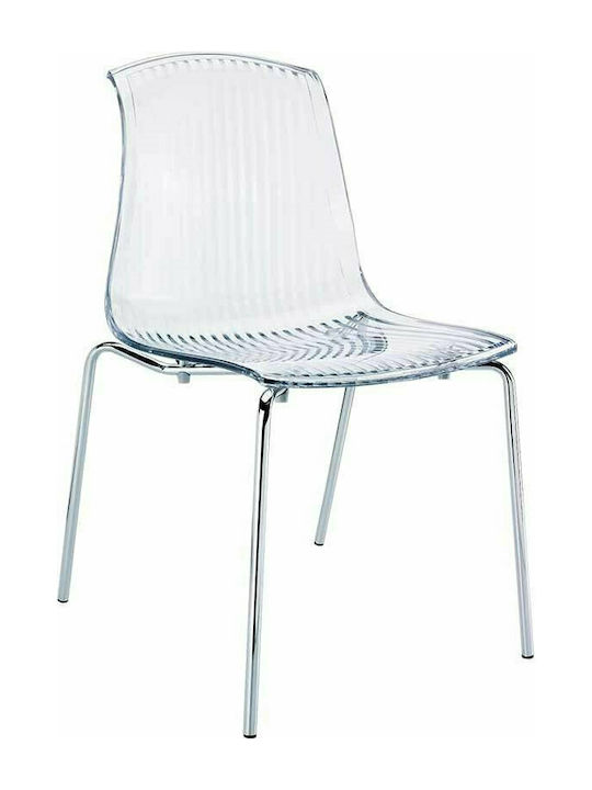 Allegra Καρέκλα Κουζίνας από Πολυπροπυλένιο Clear Transparent 50x54x84εκ.