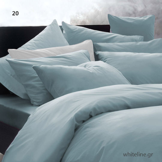 Rythmos Madonna Bettlaken Super-Doppel mit Gummibettlaken 165x205+20cm Petrol