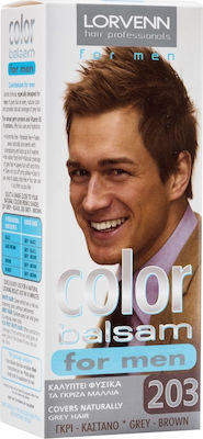 Lorvenn Color Balsam For Men Set Hair Dye no Ammonia 203 Chestnut grey 35ml