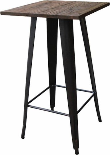 Τραπέζι Μπαρ Relix 60x60x104 Μαύρο Τραπέζι Μπαρ Relix 60x60x104 Μαύρο