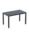 Ares Outdoor Dinner Polypropylene Table Gray 140x80x75cm