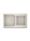 Gloria Piena 30-8804 Drop-In Chiuvetă din Granit Sintetic L86xW50cm Alb