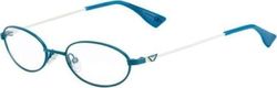 Emporio Armani Weiblich Metallisch Brillenrahmen Blau