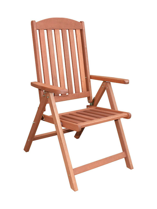 Wooden Outdoor Chair with Cushion Brown