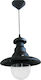 Heronia FLP-100K Black Pendant Light Black Ball with Socket E27 29.5x90cm