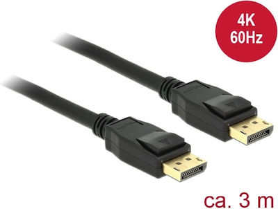 DeLock Cablu DisplayPort de sex masculin - DisplayPort de sex masculin 3m Negru (83807)
