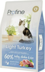 Profine Light Dry Food Diet for Adult Cats with Turkey / Chicken / Rice 10kg