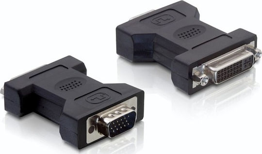 DeLock Конвертор VGA мъжки към DVI-I женски Черен 1бр 65017