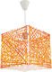 Inlight 4339 Single Bulb Kids Lighting Pendant of Plastic 40W with Drive Size E27 Πορτοκαλί