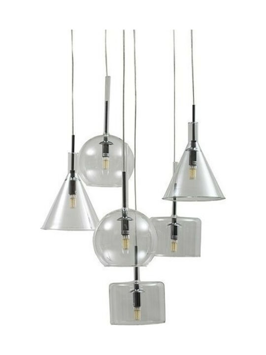 Luma Pendant Chandelier for 6 Bulbs G9 Gray