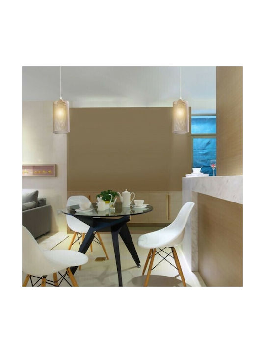V-TAC Pendant Light Gold with Socket E27 22x125x22cm