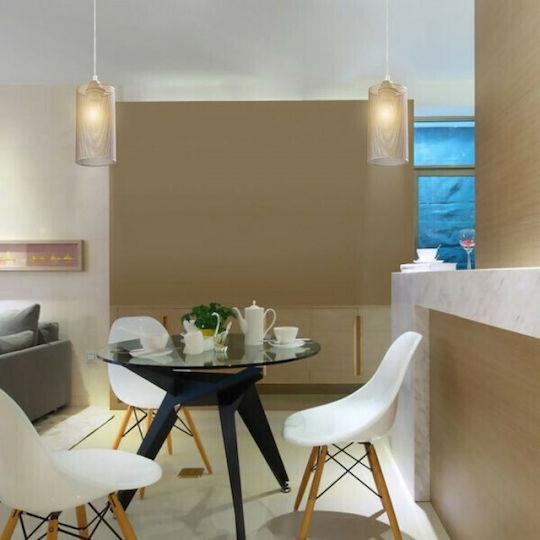 V-TAC Pendant Light Gold with Socket E27 22x125x22cm