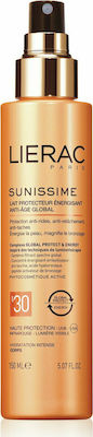 Lierac Sunissime Lait Protecteur Energisant Crema protectie solara Loțiune pentru Corp SPF30 în Spray 150ml