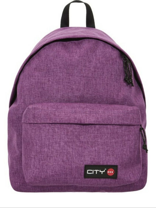 Lyc Sac City The Drop Melange Sweet Violet School Bag Backpack Junior High-High School in Purple color 24lt